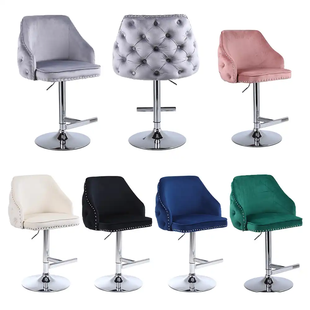 velvet swivel bar stools